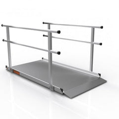 Portable Ramp Solid Surface 6' W/handrails