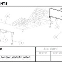 Bed End Panel For #1801b(each) Walnut