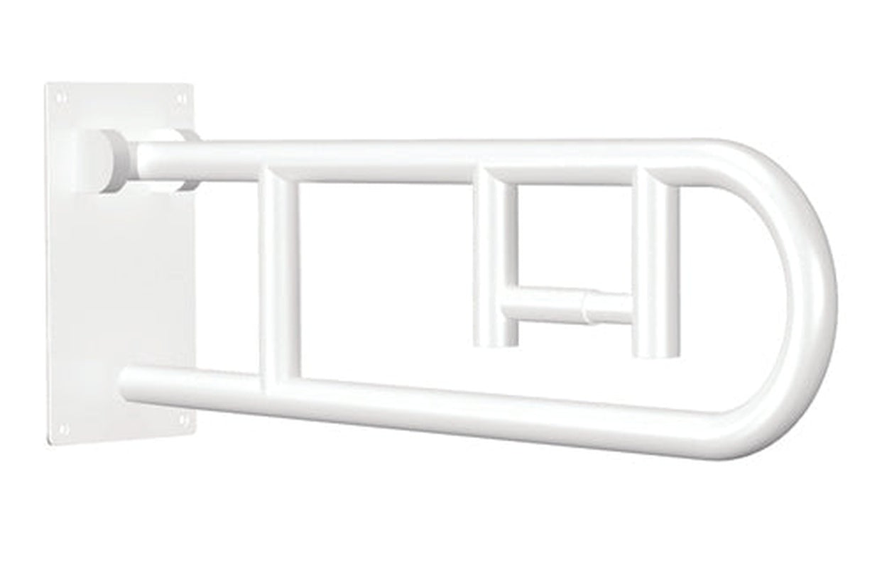 Flip-up Grab Bar White Powder Coat W/ Integrated Tph