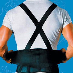 9 Back Belts With Suspenders Black X large Sportaid All Care Store