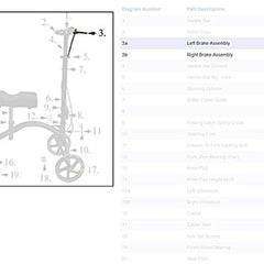 Complete Left Hand Brake For 790 Knee Walker