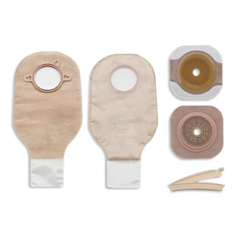 Ileostomy / Colostomy Pouch New Image Two Piece System 12 Inch Length Flat, Trim to Fit Up to 1 3/4 Inch Stoma Drainable