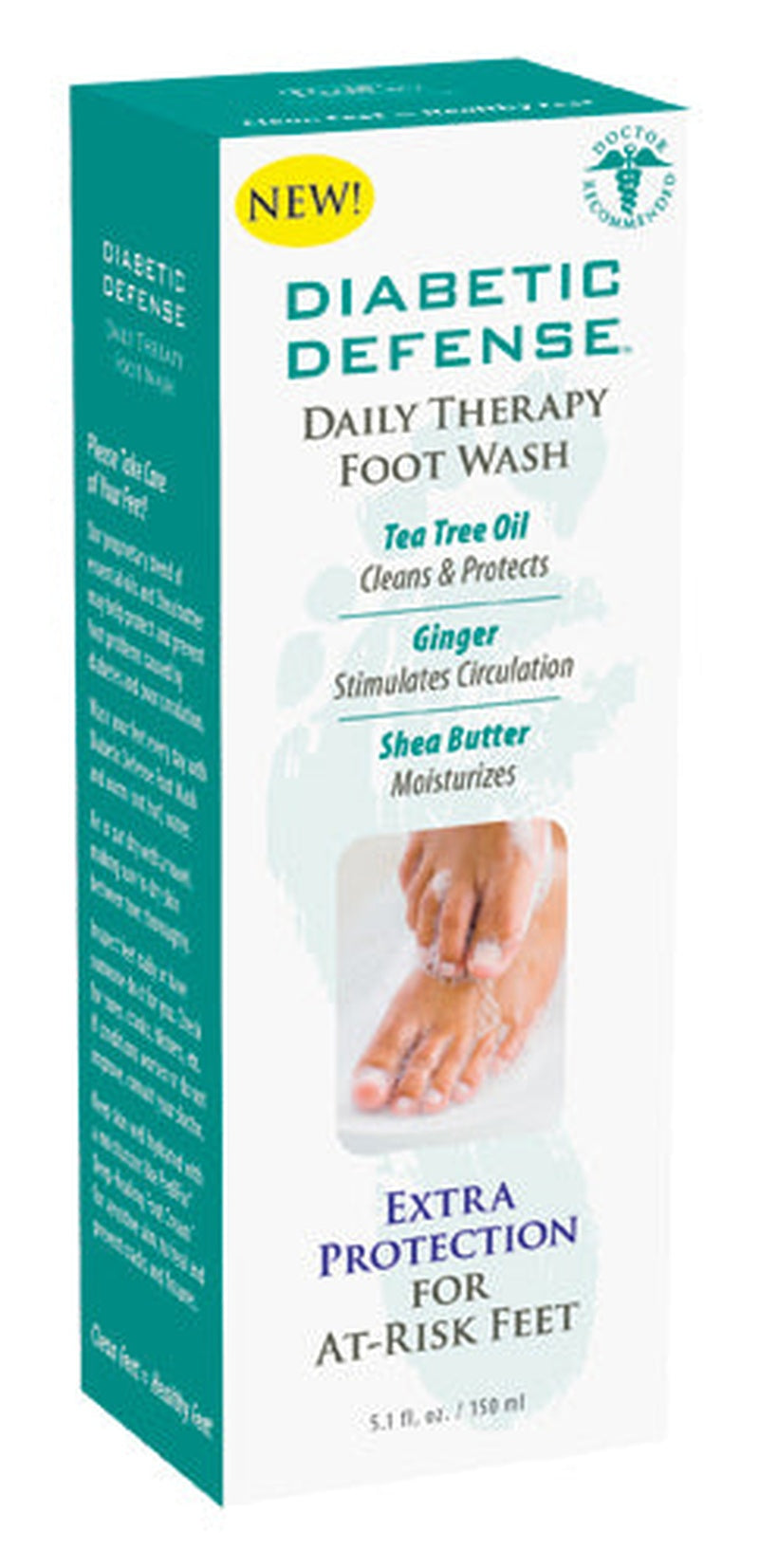 Diabetic Defense Daily Therapy Foot Wash 5.1 Oz. Bottle All Care Store