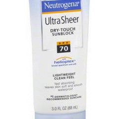 Sunblock Neutrogena Ultra Sheer SPF 30 Lotion 3 oz. Tube