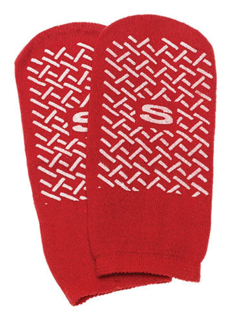 Slipper Socks; Small Red Pair Child Size 4 6 All Care Store