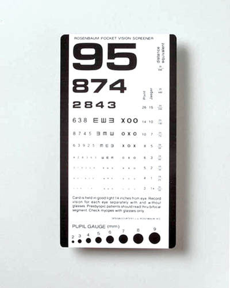 Pocket Eye Test Chart All Care Store