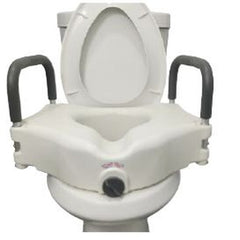 Raised Toilet Seat With Lock & Arms Blue Jay Retail Each
