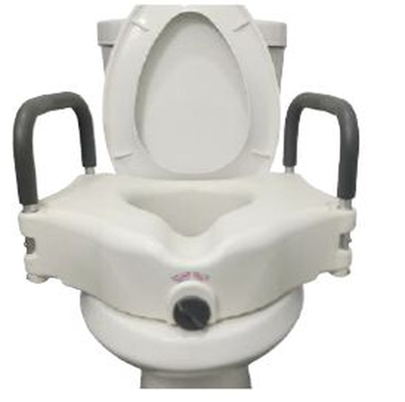 Raised Toilet Seat With Lock & Arms Blue Jay Retail Each