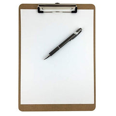Clipboard 9 X 12 Hardboard Low Profile Clip All Care Store