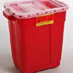 Sharps Container BD Red Base 26 1/4 H X 20 0W X 14 3/4 D Inch Vertical Entry 19 Gallon