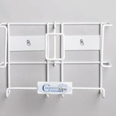Glove Box Holder Countertips Horizontal or Vertical Mounted 2 Box Capacity White 7 1/2 X 11 3/4 Inch Coated Wire