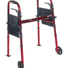 Drive Medical Deluxe Folding Travel Walker Red