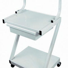 Z-cart Steel 3-shelf W/drawer White