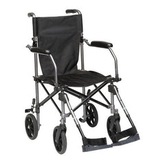 Drive Medical Travelite Wheelchair with flip up desk arms ,8" solid tires Wheels ,250 lbs Weight Capacity ,TC005