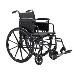 Dynarex DynaRide S4 X-Lite Wheelchair with Detachable desk-length and Elevating Leg rest ,8" Front 24" Back Wheels ,300lbs Weight Capacity ,18" x 16" ,10274