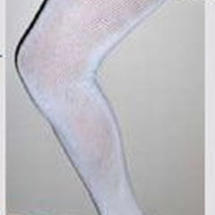 Compression Stocking EdemaWear Thigh High Large White Open Toe