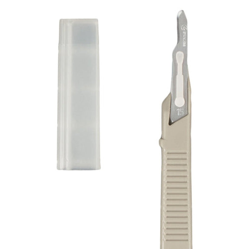Scalpel #15 Disposable Generic Bx/10 W/safety Guard All Care Store