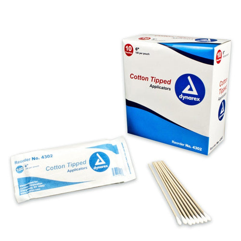Cotton Tipped Applicators 6 Non sterile Box/1000 All Care Store