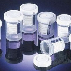 Specimen Container Samco Wide Mouth Bio Tite 53 mm Opening 90 mL (3 oz.) Screw Cap Patient Information Sterile