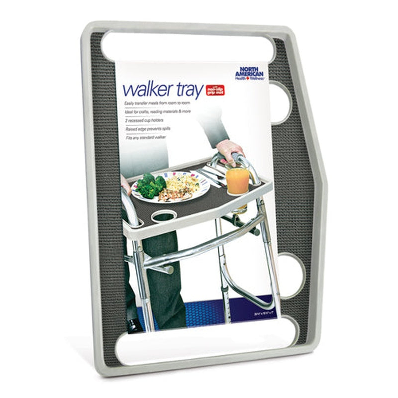 Walker Tray W/ Grip Mat Gray All Care Store
