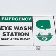 Wall Sign First Aid Sign Lab Safety Supply Emergency Eye Wash Station w/Symbol