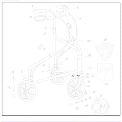 Bolt Only For 3 Wheel Rollator