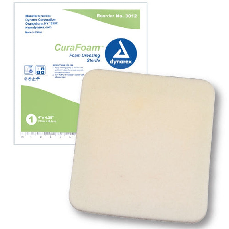 Curafoam Foam Dressing 4 X 4.25 Box 10 All Care Store