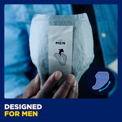 bladder control pad tena men maximum 8 inch length heavy absorbency dry fast core one size fits most packaging type case