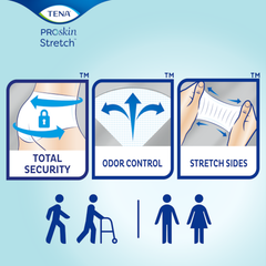 unisex adult incontinence brief tena proskin stretch ultra 2x large disposable heavy absorbency packaging type case