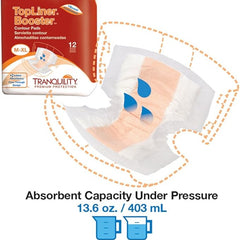 booster pad tranquility top liner contour 13 1 2 x 21 1 2 inch heavy absorbency super absorbent core one size fits most packaging type case