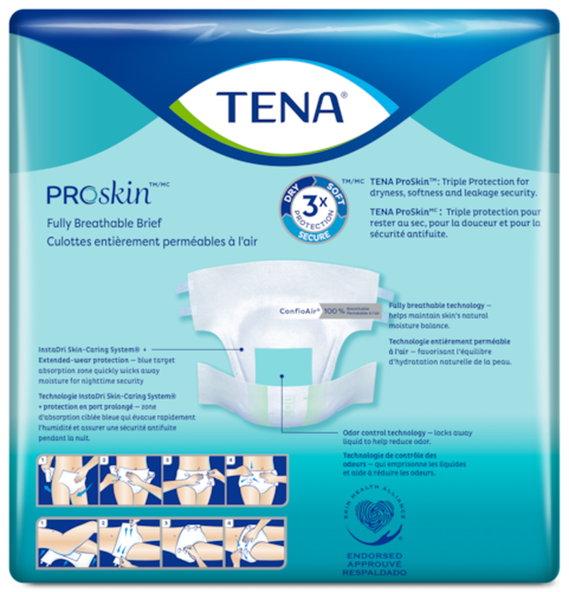 unisex adult incontinence brief tena proskin super x large disposable heavy absorbency packaging type case