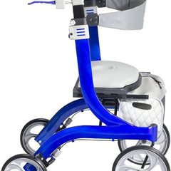 nitro dlx rollator firm foam seat blue frame