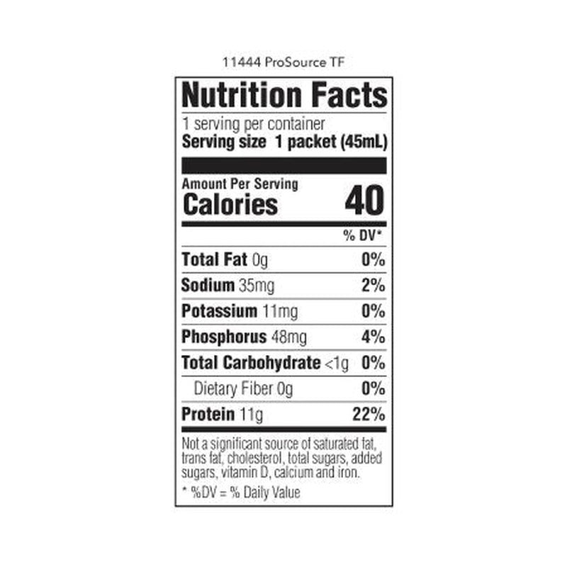 tube feeding formula prosource tf unflavored liquid 45 ml pouch packaging type case