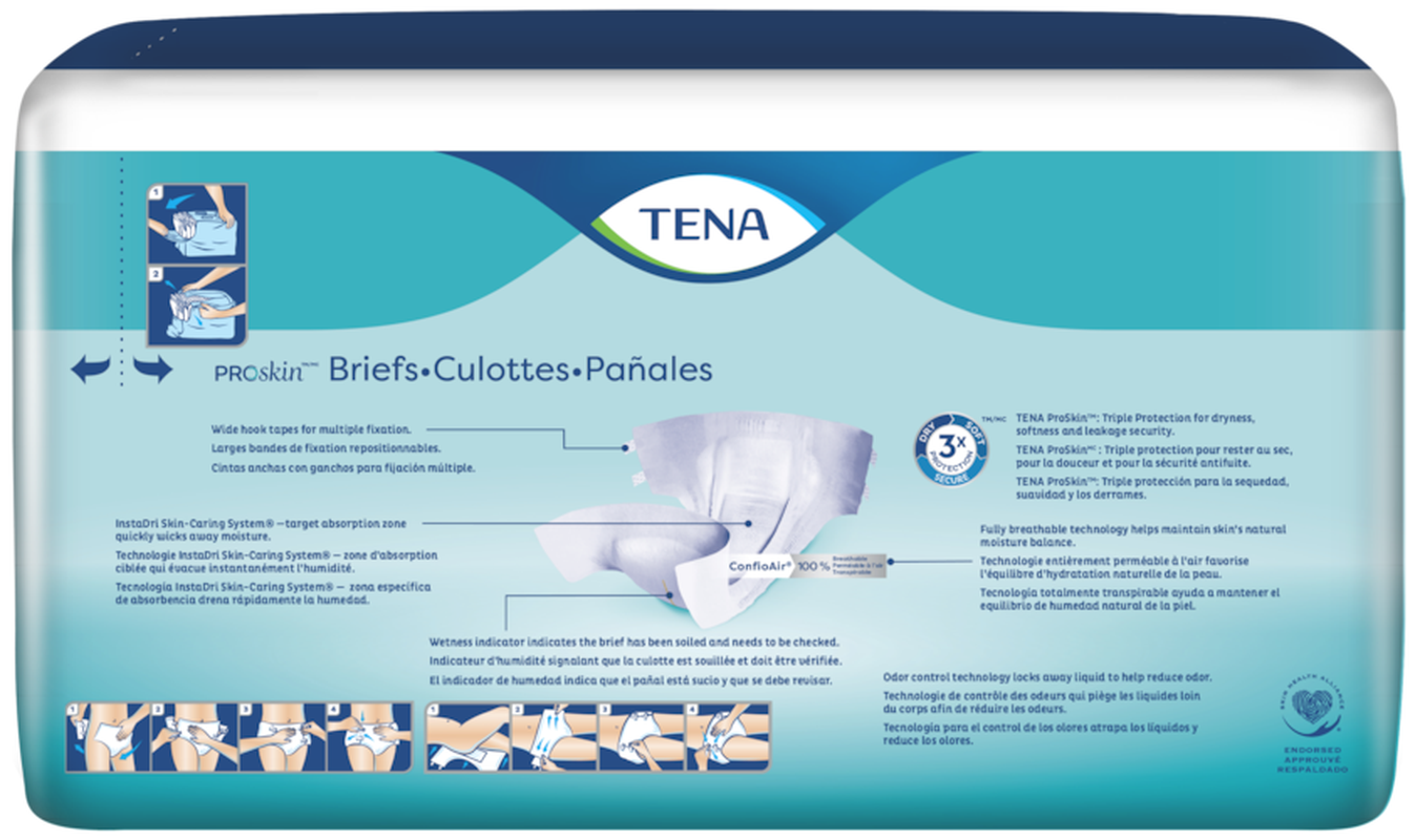 unisex adult incontinence brief tena proskin plus x small disposable moderate absorbency packaging type case
