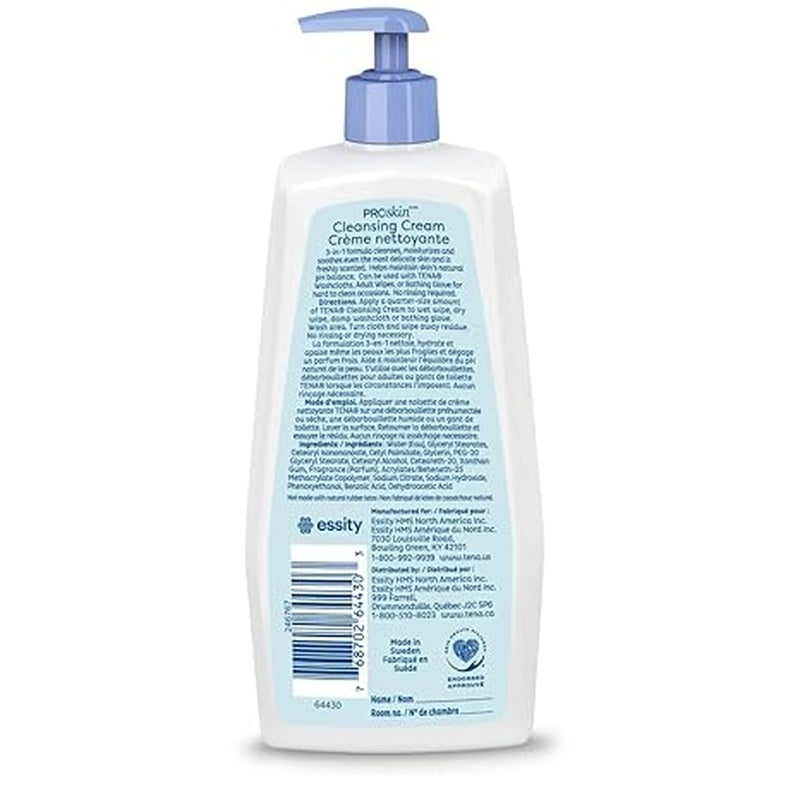 tena body wash cleansing cream alcohol free three in one formula tena proskin cleansing cream rinse free body wash mk931629ea