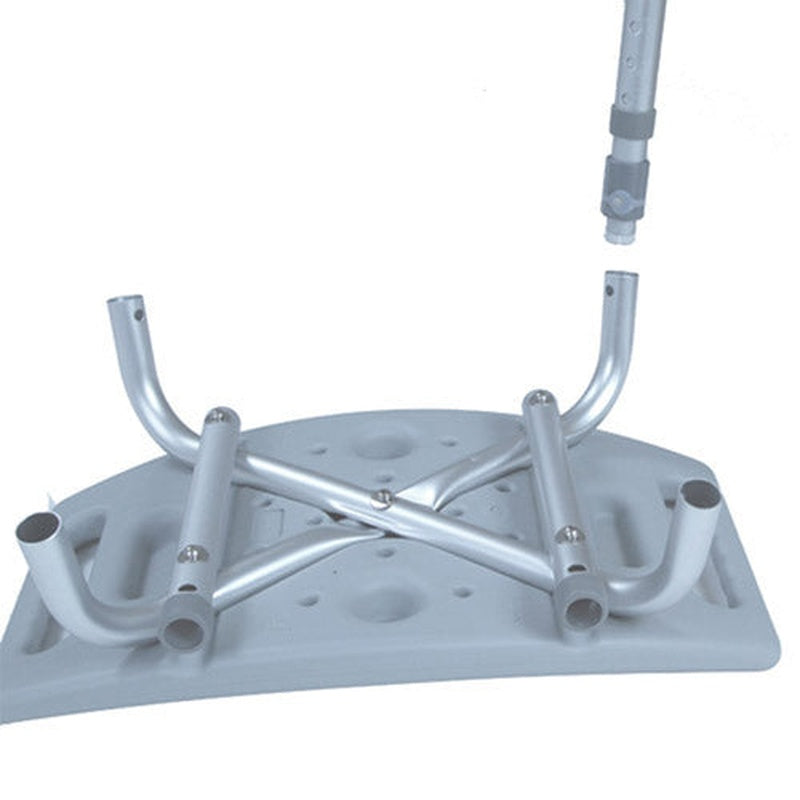 Shower Safety Bench W/o Back Tool free Assembly Grey All Care Store
