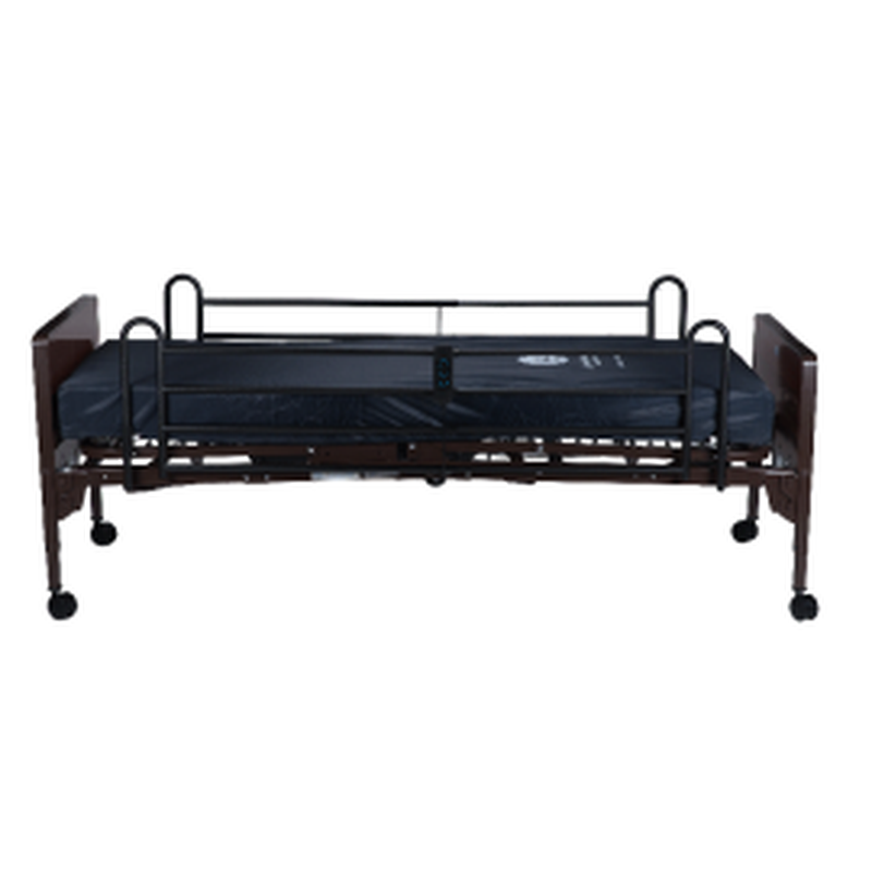 semi electric homecare bed w half rail