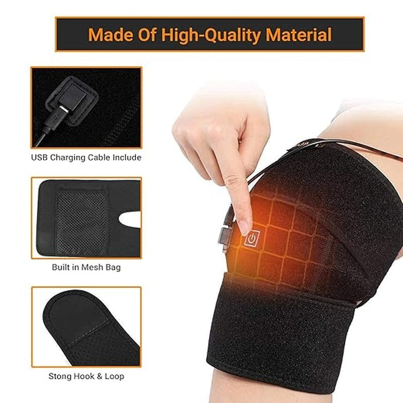 electrically heated old cold legs joints knee pads heated protective sleeve protective gear warm hot leg protection knee pads