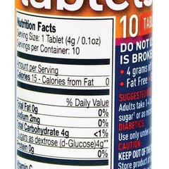 glucose supplement trueplus 10 per bottle chewable tablet orange flavor packaging type case