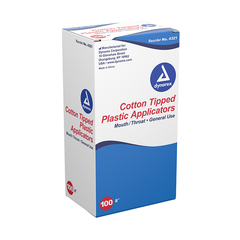 dynarex cotton tipped plastic applicator large tip