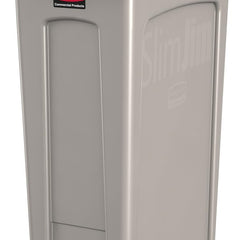 Trash Can Rubbermaid Slim Jim 92 Quart / 23 gal. Beige LLDPE Rectangular, Packaging Type- Case