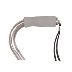 Deluxe Adjustable Cane Offset W/wrist Strap silver All Care Store