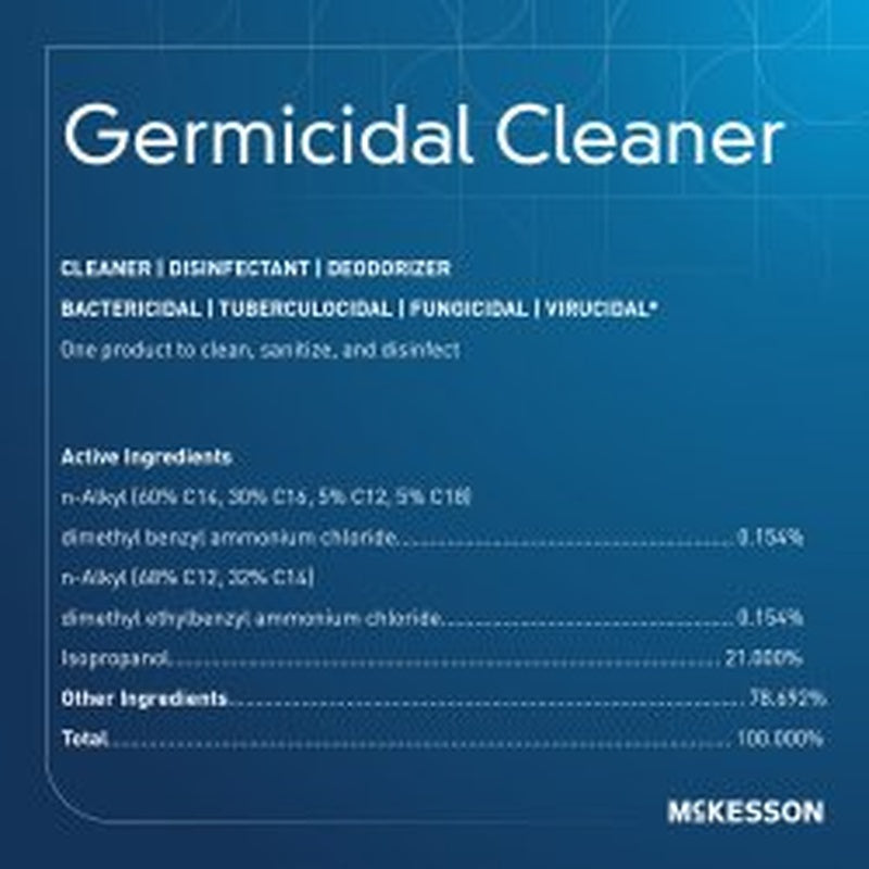 mckesson germicidal surface disinfectant cleaner jug 1 gal mckesson surface disinfectant cleaner mk1103353ea