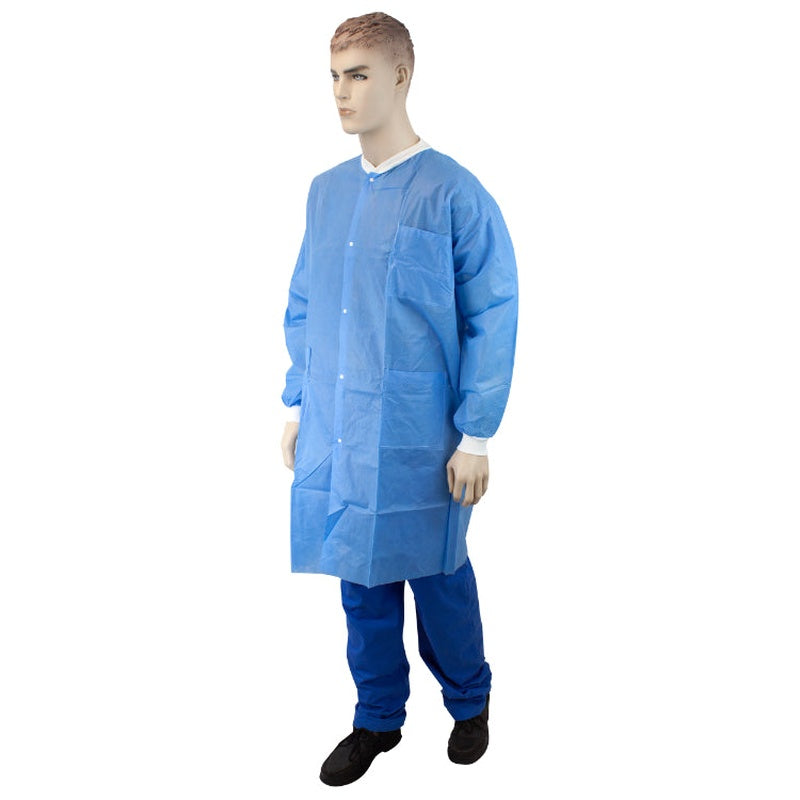 dynarex disposable lab coats without pockets