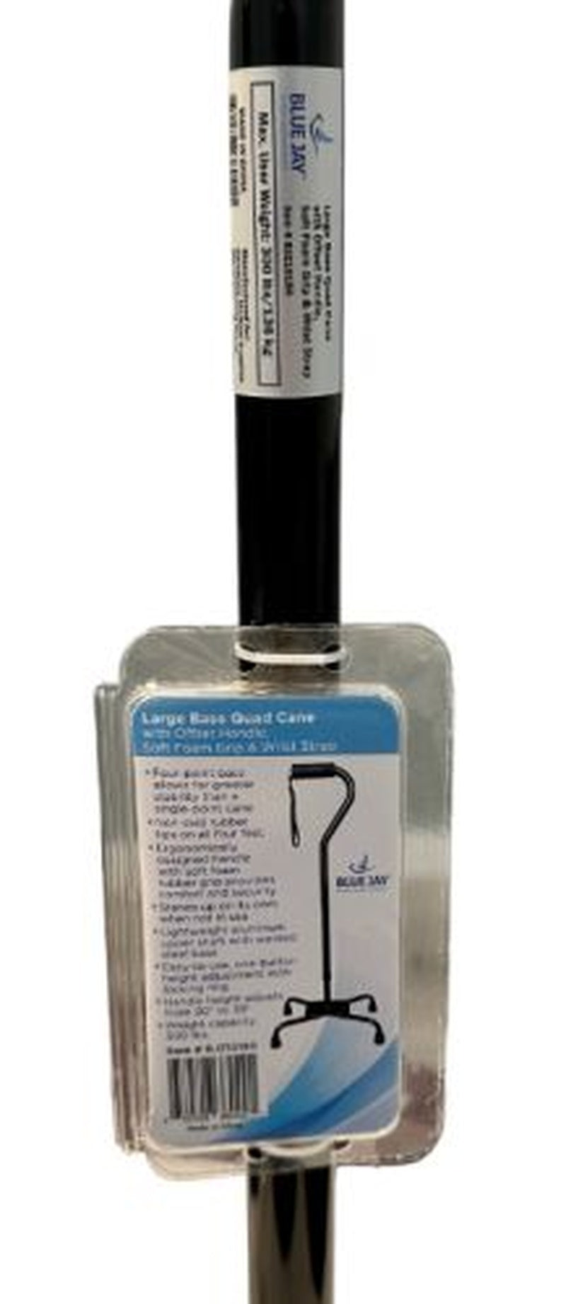 Quad Cane Large Base Black By Blue Jay Brand