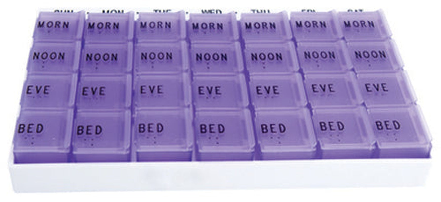 Medichest 6 7/8 X4 1/2 X7/8 7 day W/4 Compartments Per Day All Care Store
