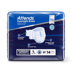 Unisex Adult Incontinence Brief Attends Overnight Large Disposable Heavy Absorbency