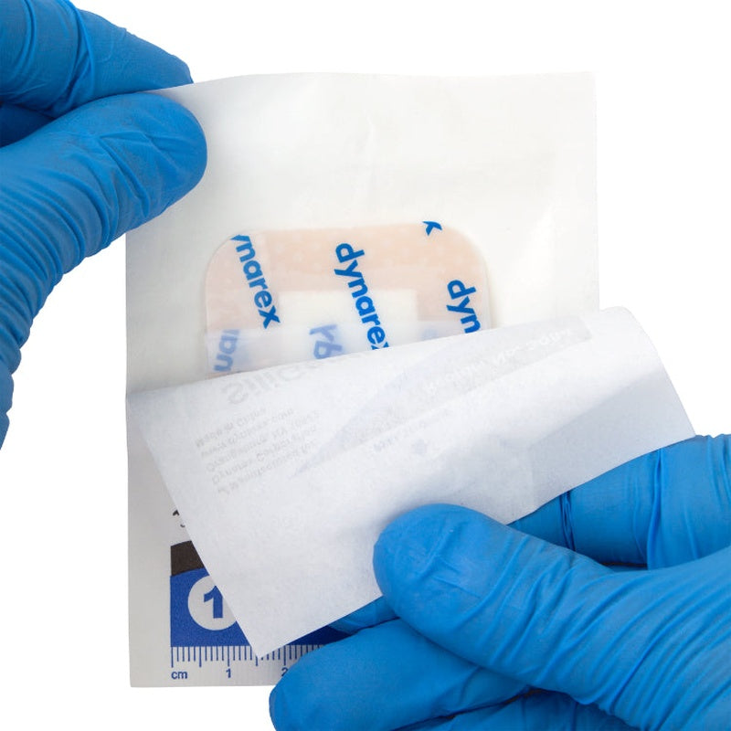 dynarex siligentle ag silver silicone foam dressing