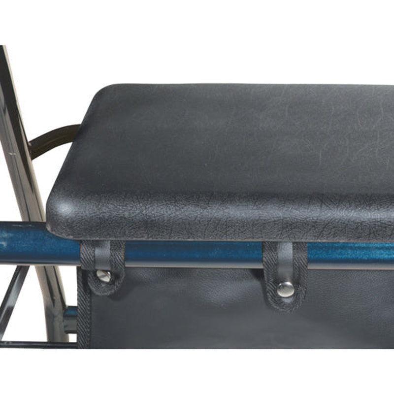 Rollator 4 wheel With Pouch & Padded Seat Black Drive All Care Store