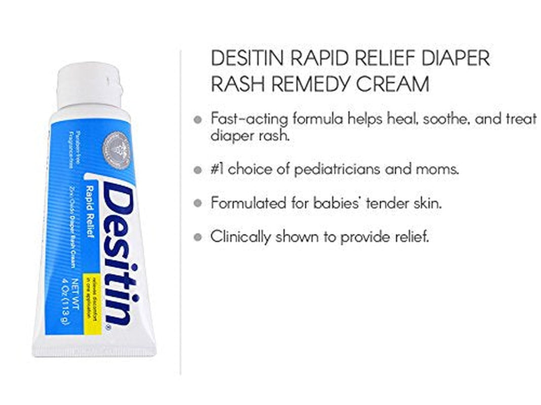 Diaper Rash Treatment Desitin Rapid Relief 4 oz. Tube Scented Cream| 6Pack/Case